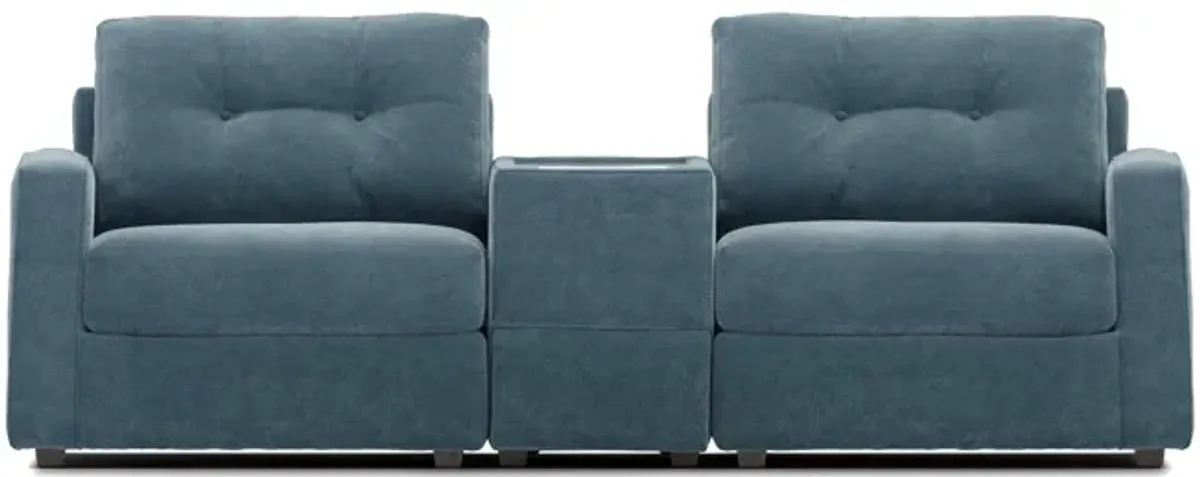 ModularOne Teal Console Loveseat