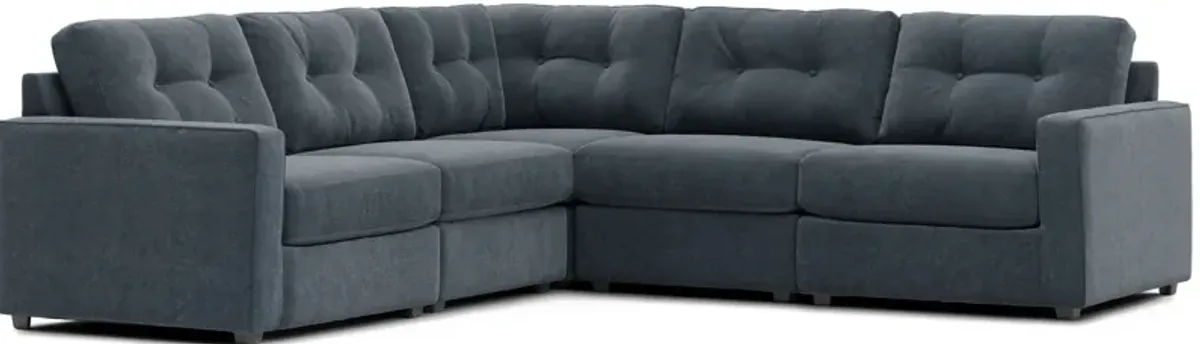 Modular One Navy 5-Piece Sectional