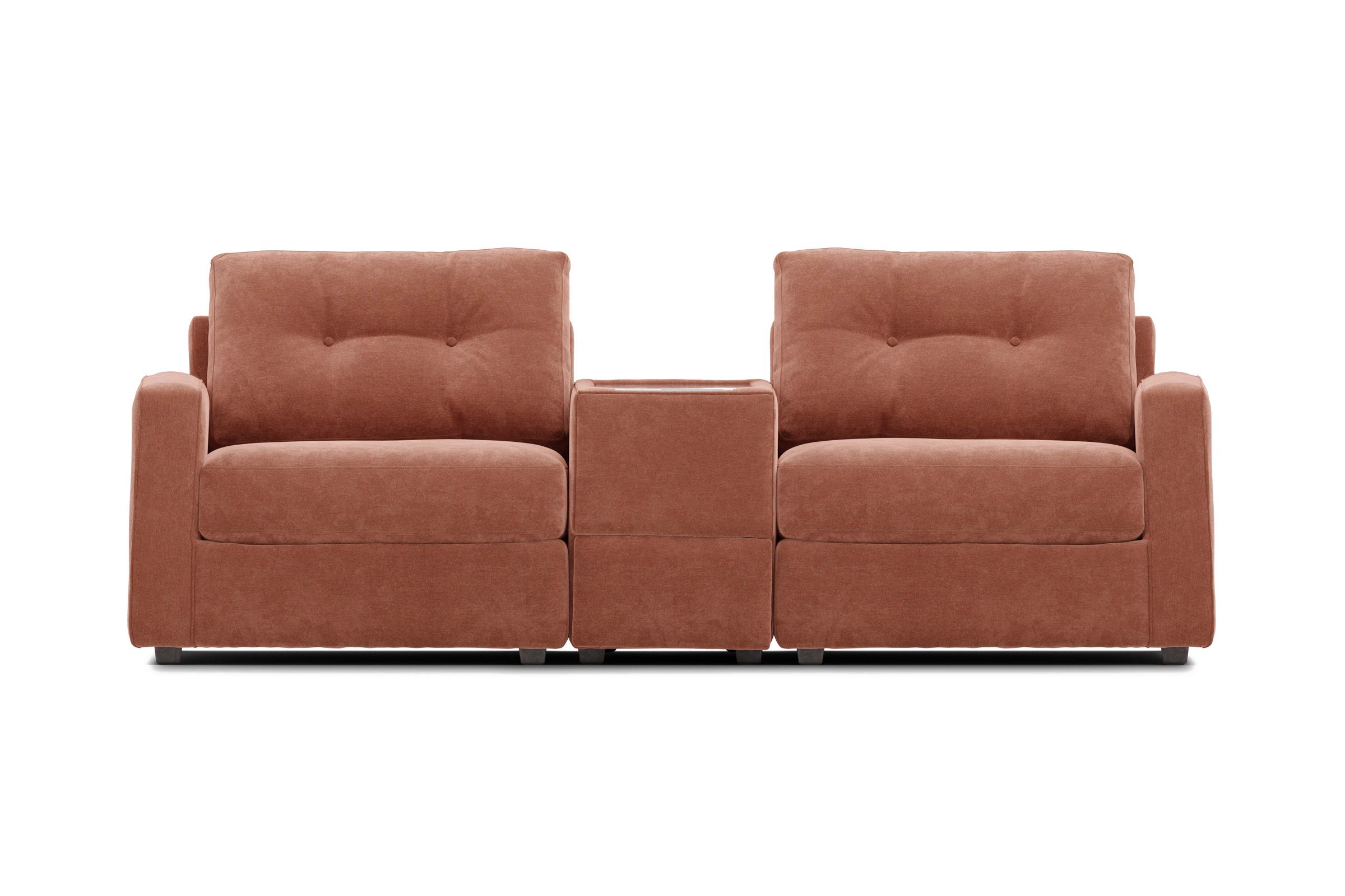 Modular One Cantaloupe Console Loveseat