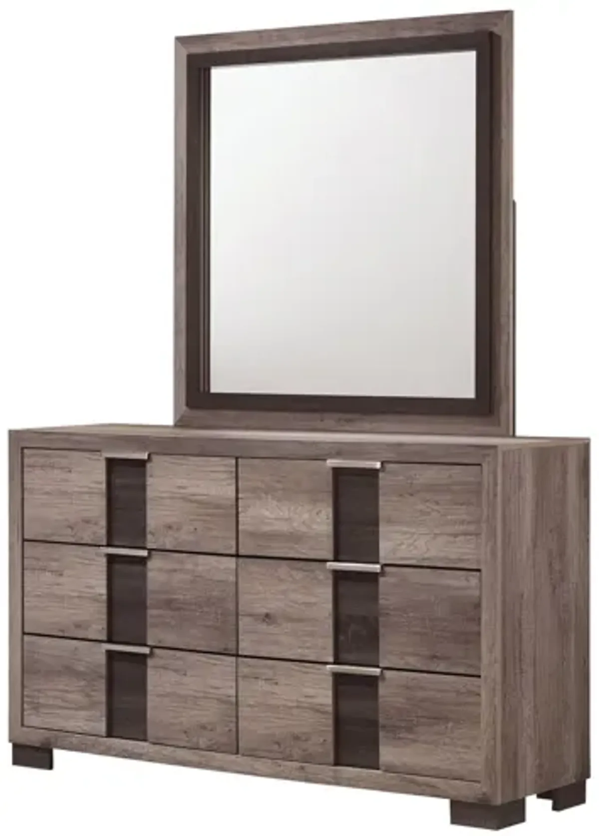 Zeller Grey Dresser + Mirror