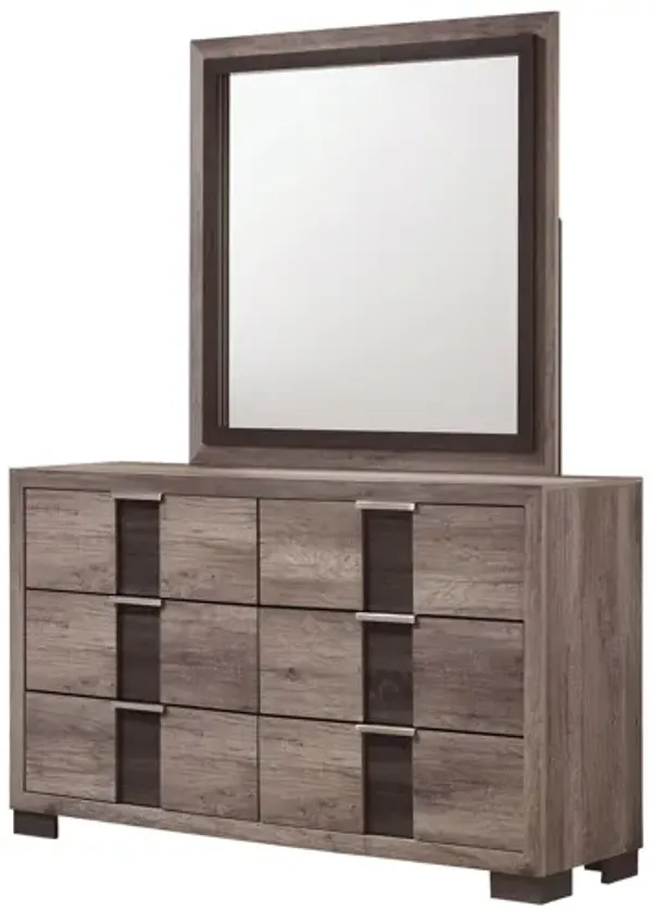 Zeller Grey Dresser + Mirror