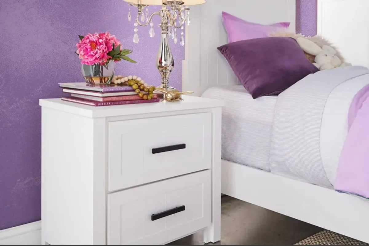 Grace 5-Piece White Full Bedroom Set