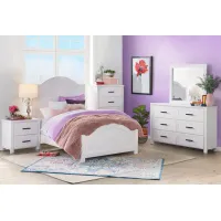 Grace 3-Piece White Full Bedroom Set