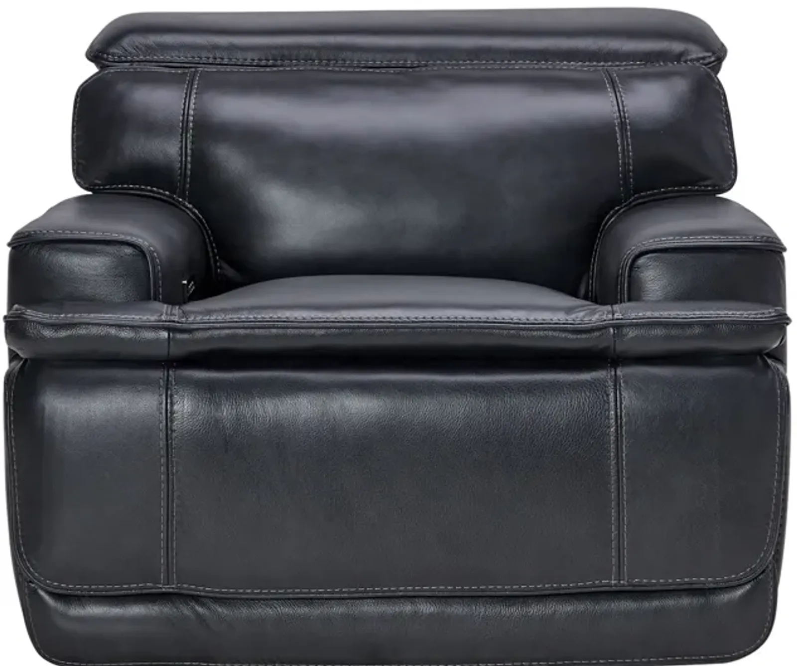 Maddox Navy Leather Dual Power Recliner