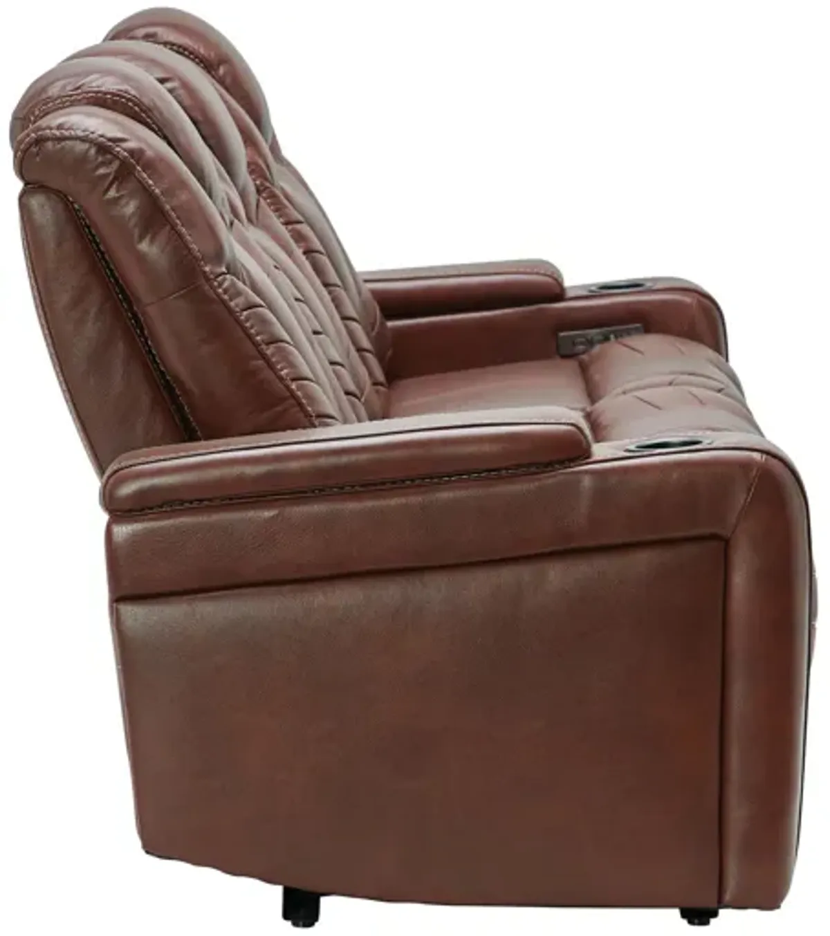 Viper Chestnut Dual Power Leather Reclining Sofa