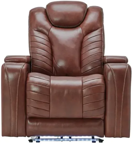 Viper Chestnut Leather Dual Power Recliner