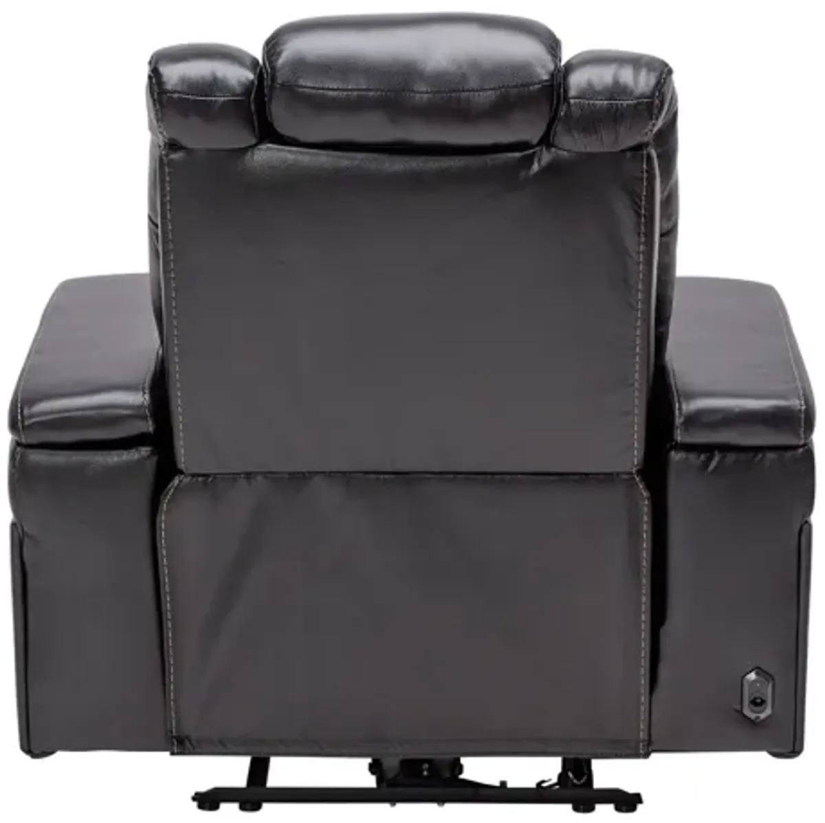 Viper Black Leather Dual Power Recliner