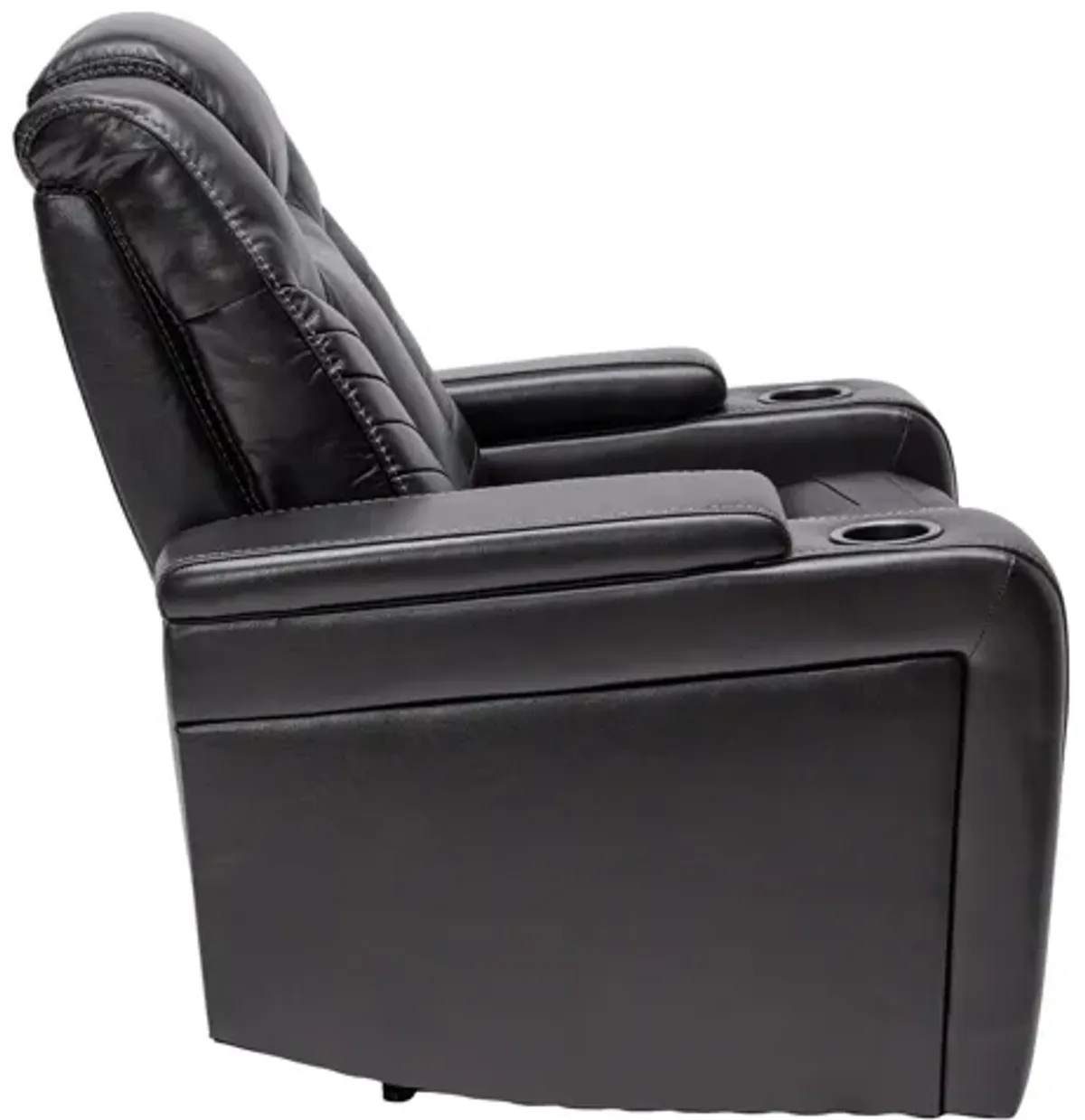 Viper Black Leather Dual Power Recliner