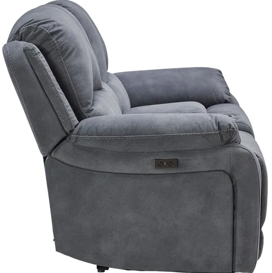 Carter Steel Power Reclining Console Loveseat