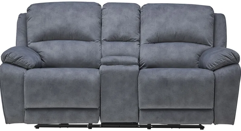 Carter Steel Power Reclining Console Loveseat