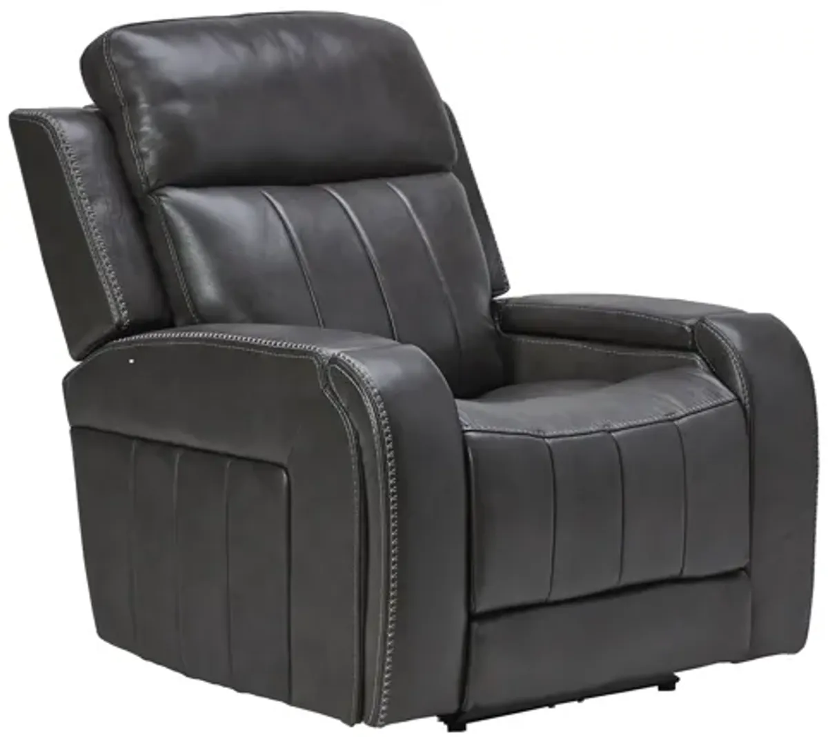 Maverick Steel Audio Triple Power Leather Recliner