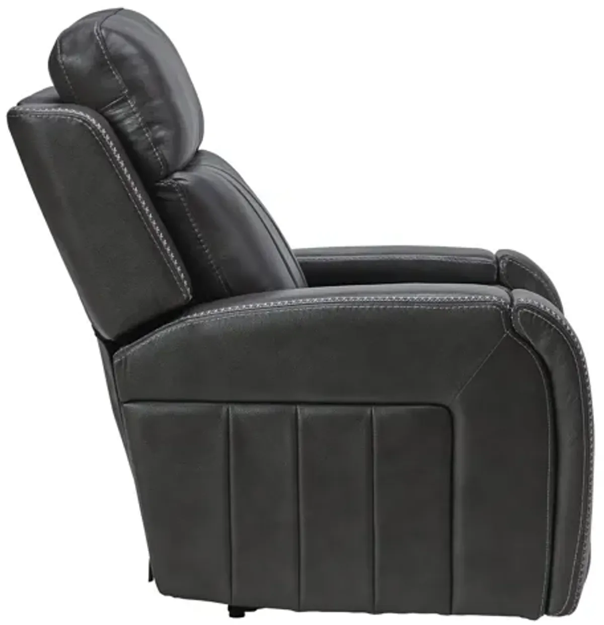 Maverick Steel Audio Triple Power Leather Recliner