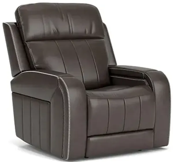 Maverick Steel Audio Triple Power Leather Recliner