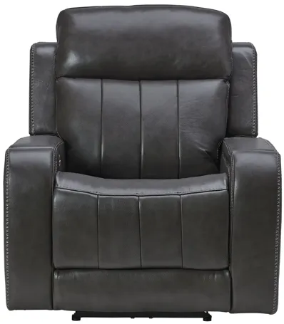 Maverick Steel Audio Triple Power Leather Recliner