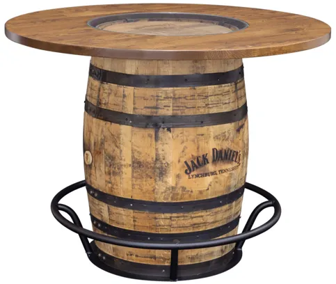 Barrel Whiskey Table + 4 Stools by Gascho