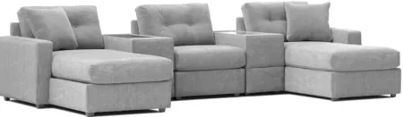 Modular One Granite 5-Piece Sectional with E-Console & Dual Chaise