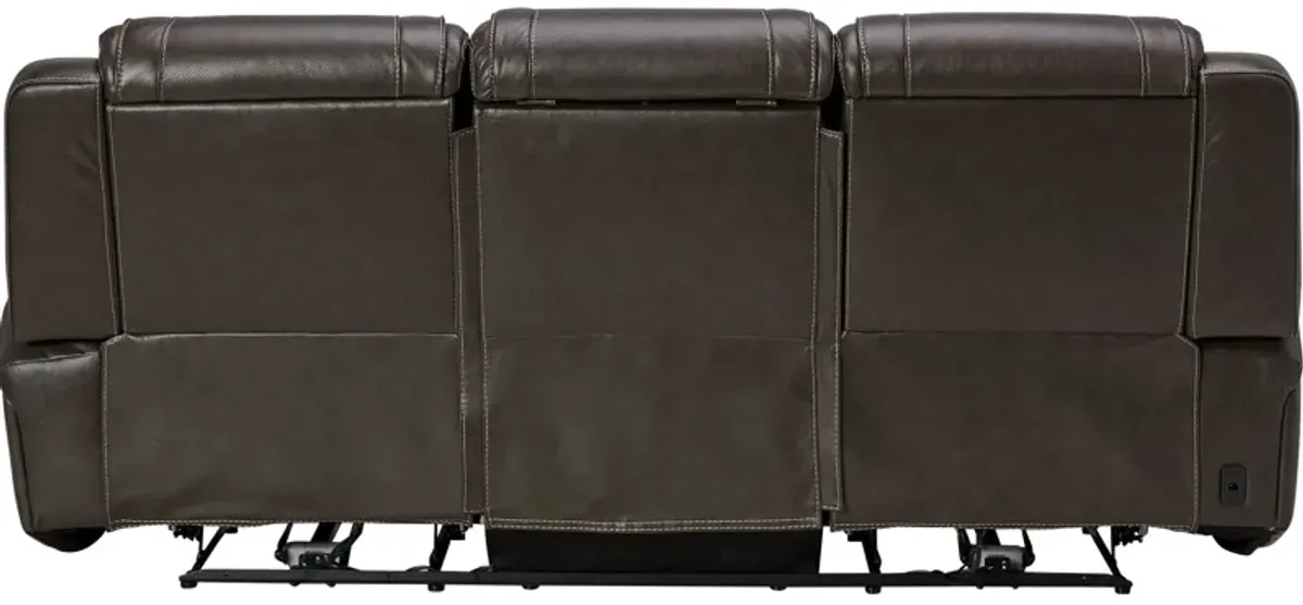 Reed Leather Dual Power Reclining Sofa