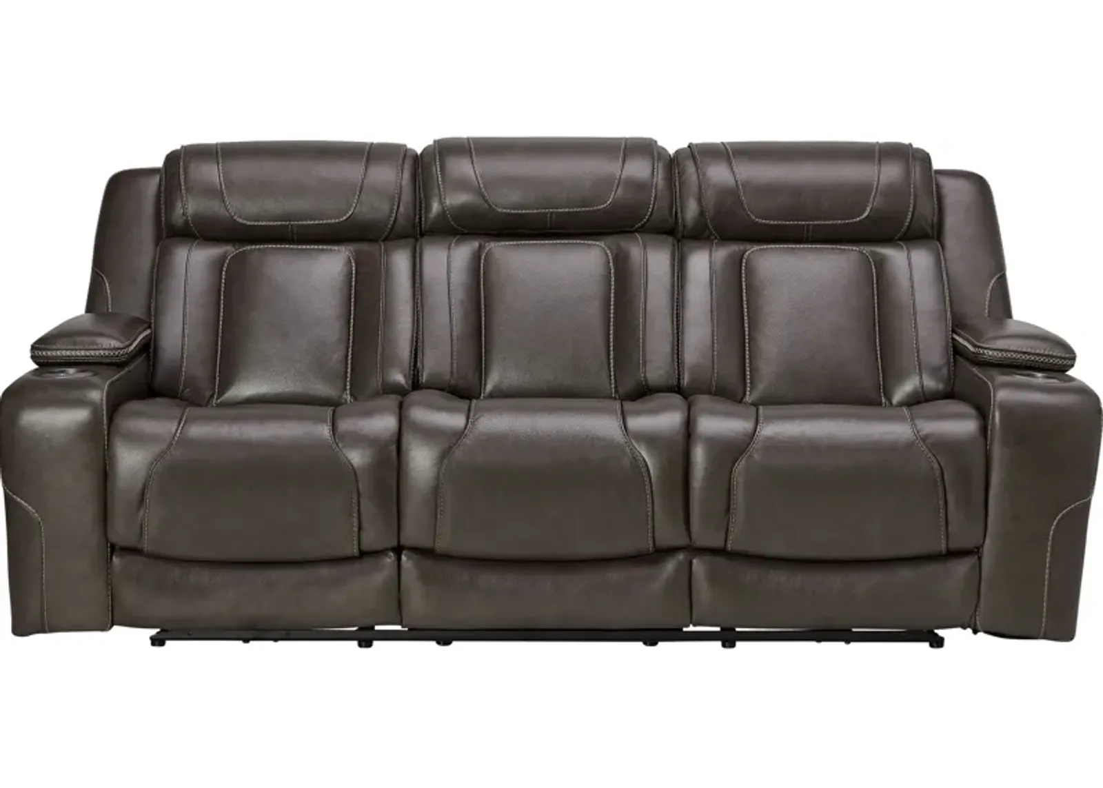 Reed Leather Dual Power Reclining Sofa