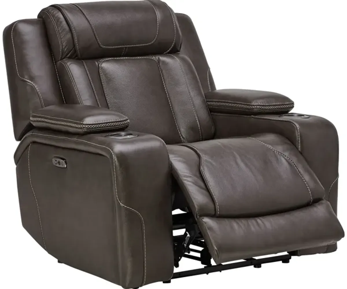 Reed Leather Dual Power Recliner