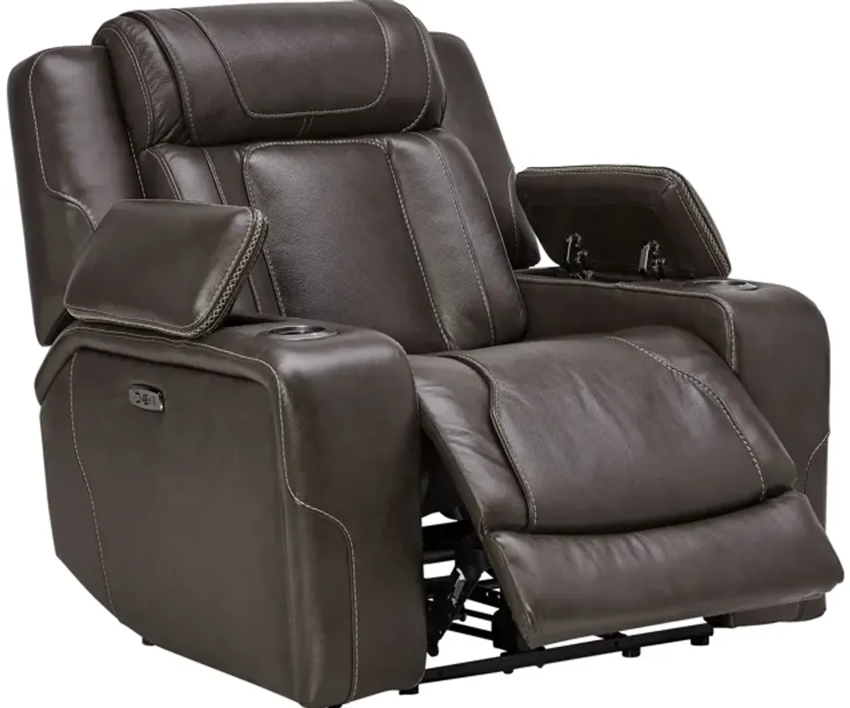 Reed Leather Dual Power Recliner