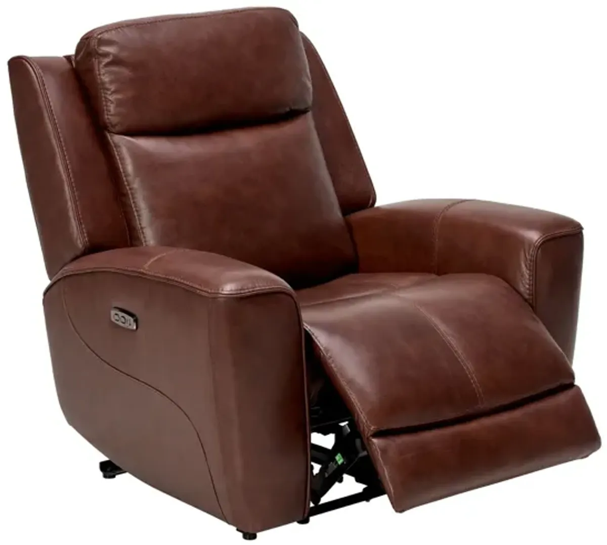 Scorpio Brown Dual Power Leather Recliner