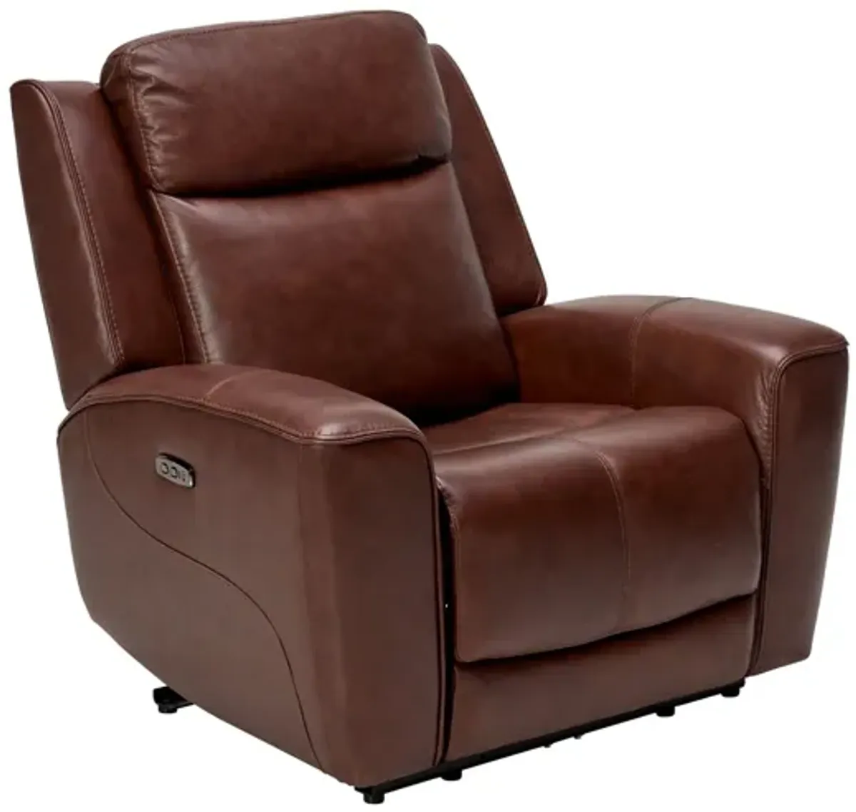 Scorpio Brown Dual Power Leather Recliner