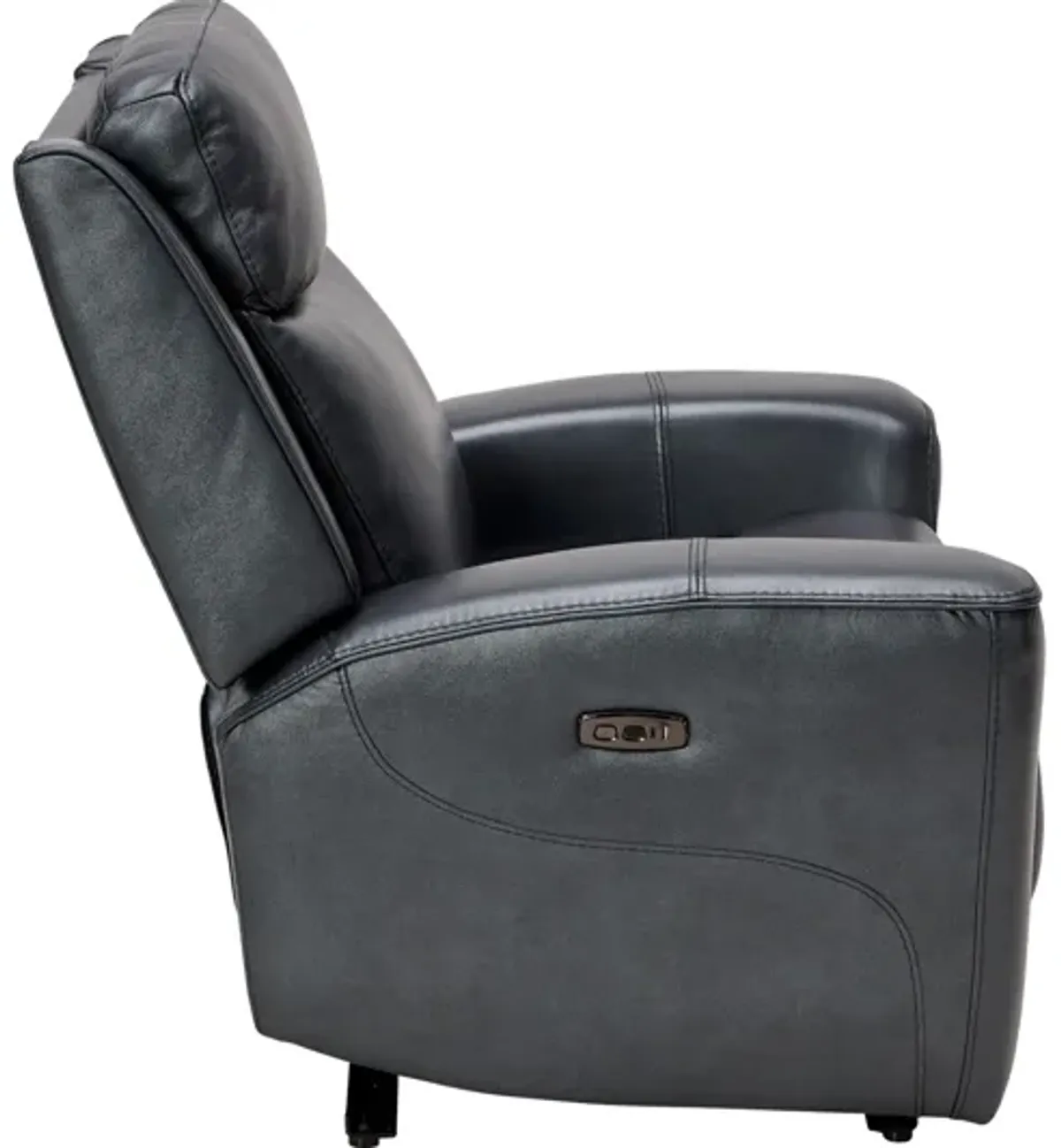 Scorpio Blue Dual Power Leather Recliner