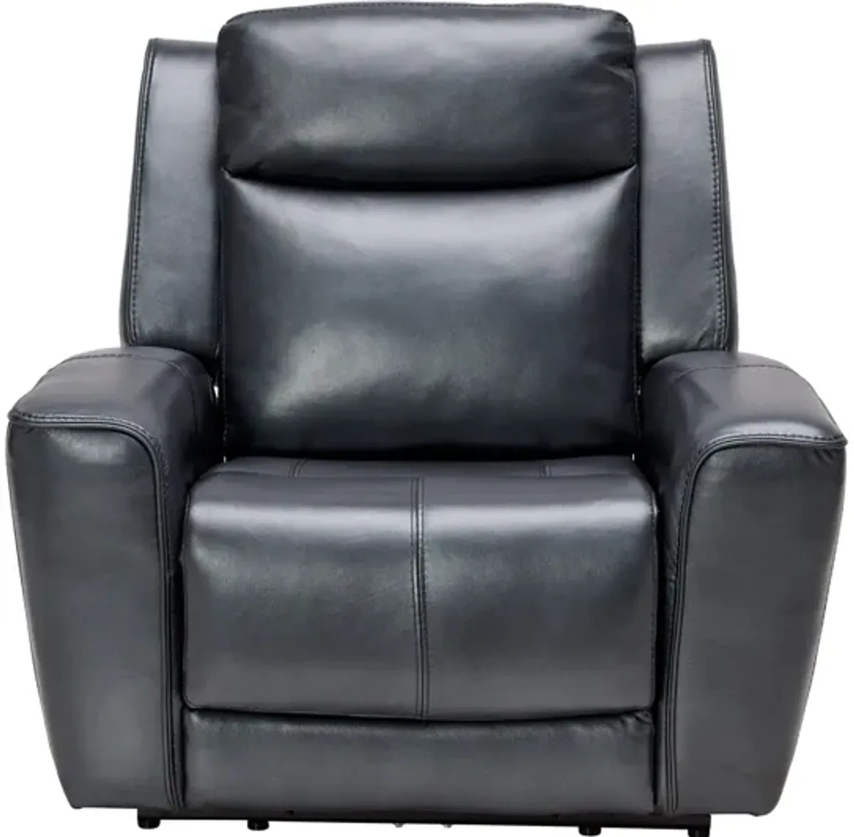 Scorpio Blue Dual Power Leather Recliner