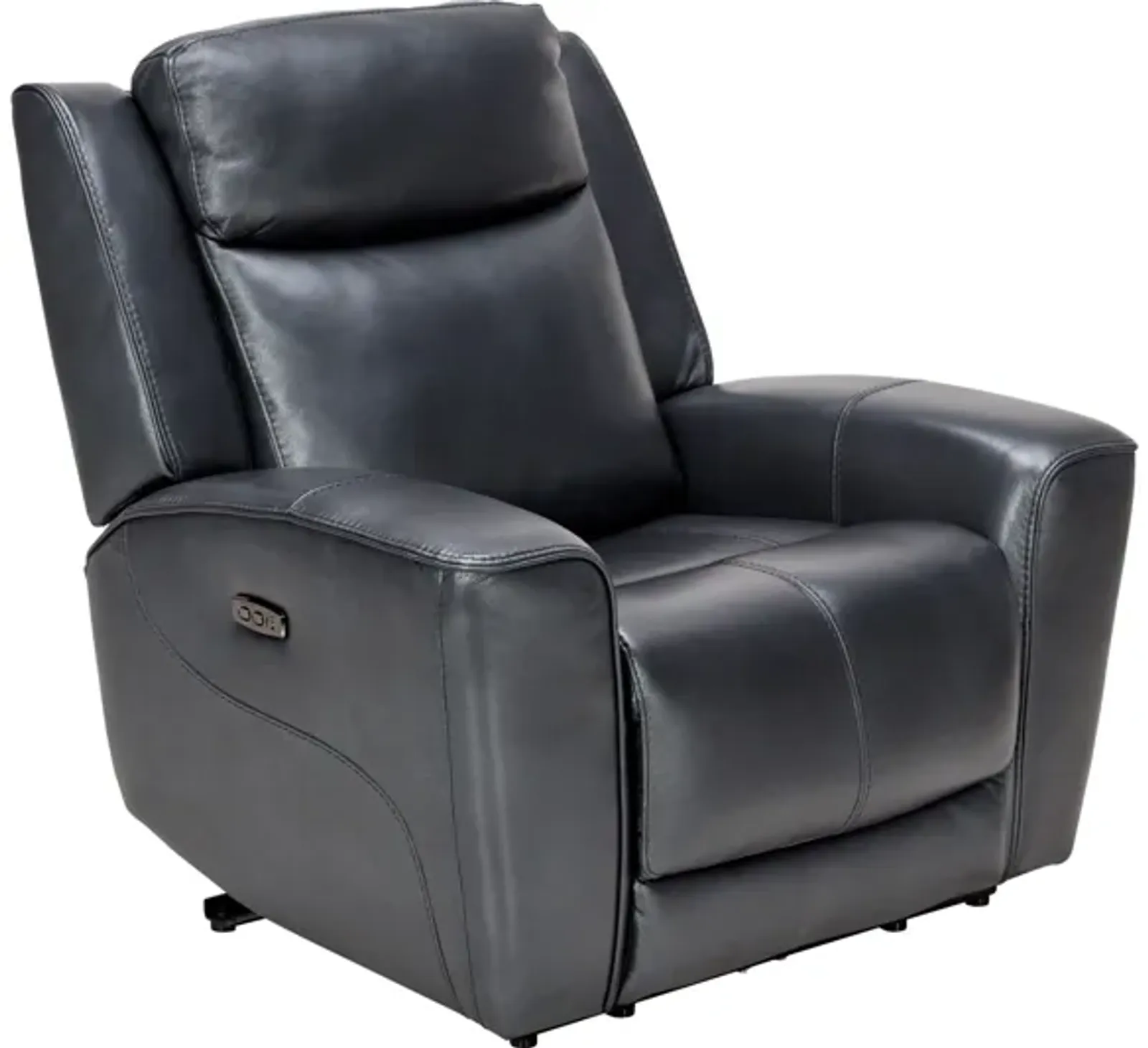 Scorpio Blue Dual Power Leather Recliner