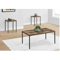 3-Piece Brown Occasional Table Set