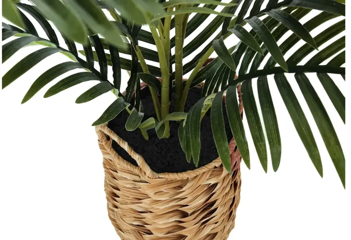 Faux 24" Plant in Woven Basket