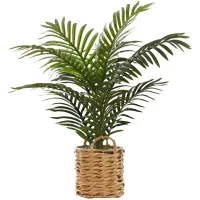 Faux 24" Plant in Woven Basket