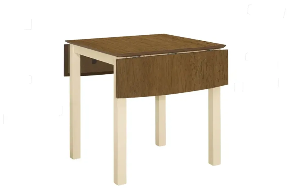 Small Rectangular Oak & Cream Dining Table