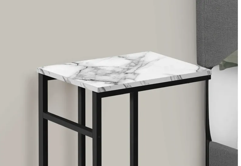 Marble Look Accent Table
