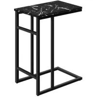 Black Marble Look Accent Table