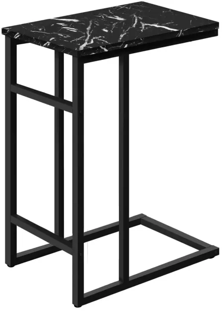 Black Marble Look Accent Table