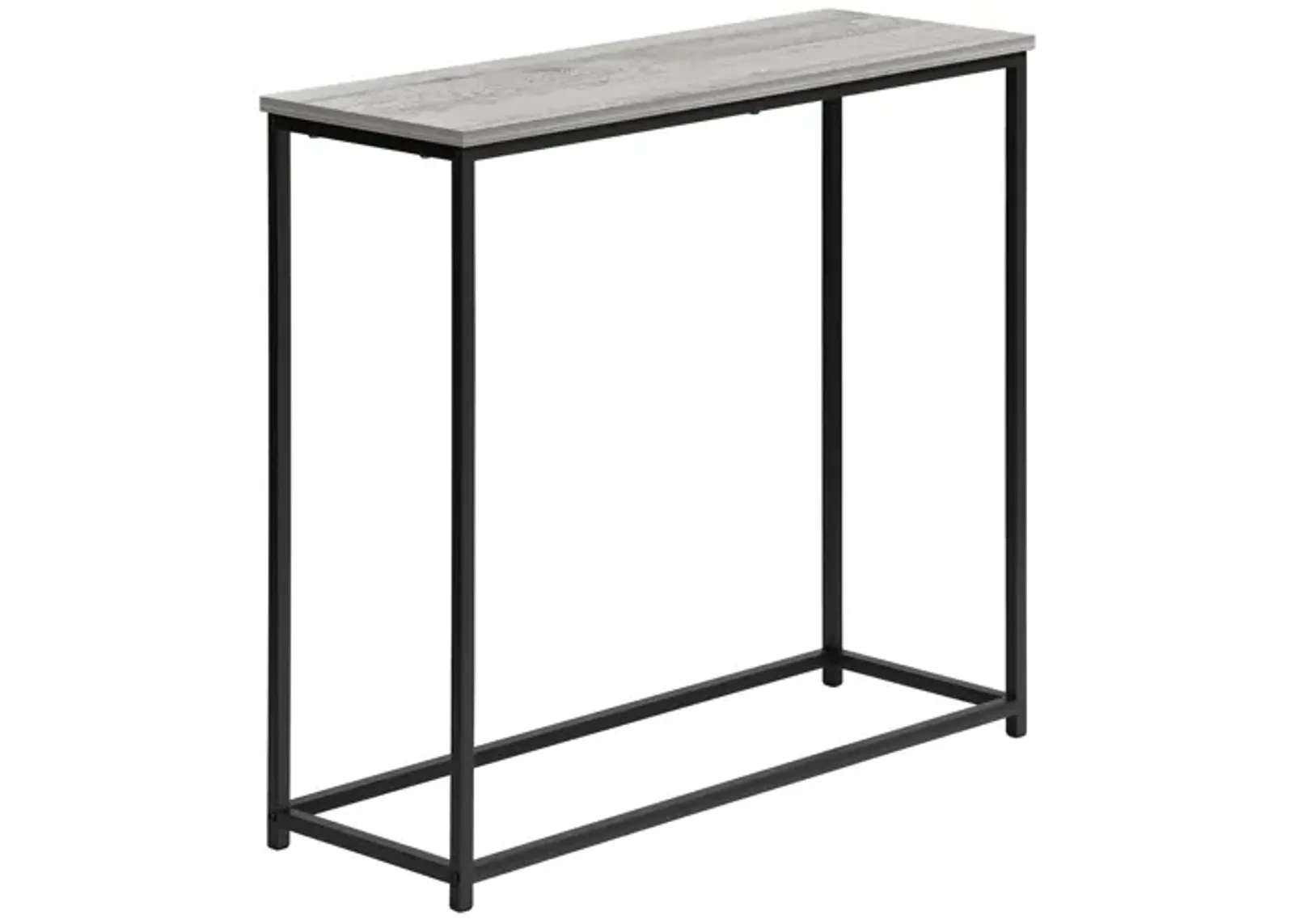 Black Metal Console Table with Grey Top