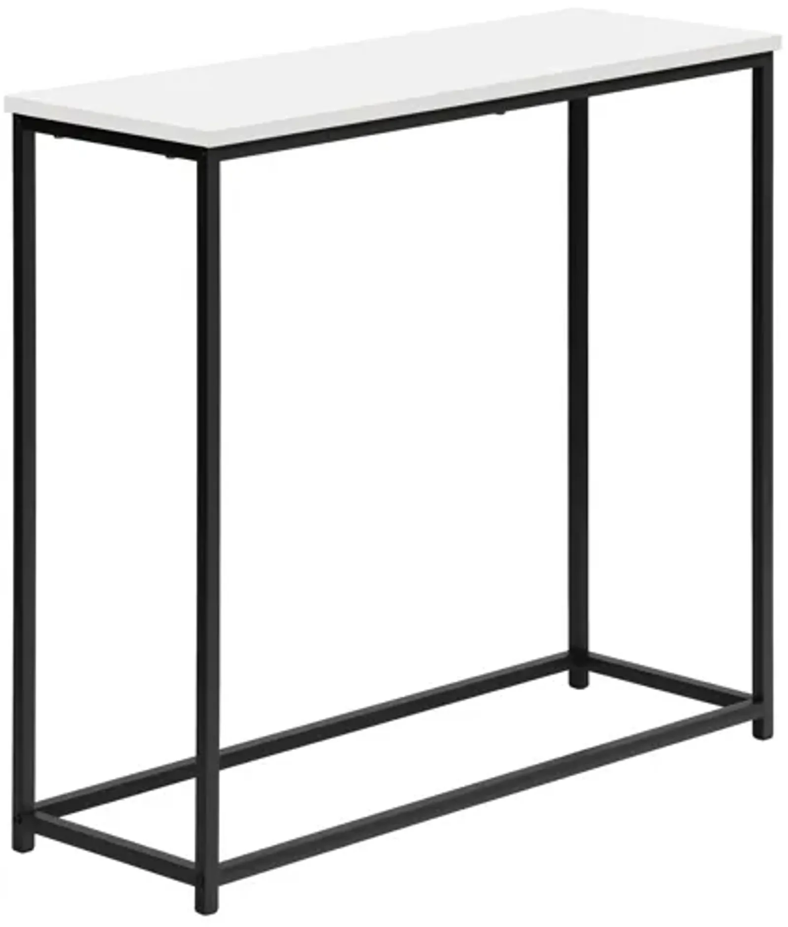 Black Metal Console Table with White Top