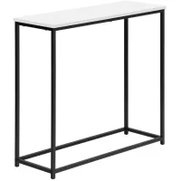 Black Metal Console Table with White Top
