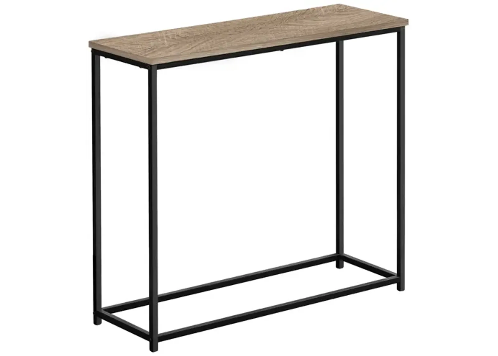 Black Metal Console Table with Taupe Top