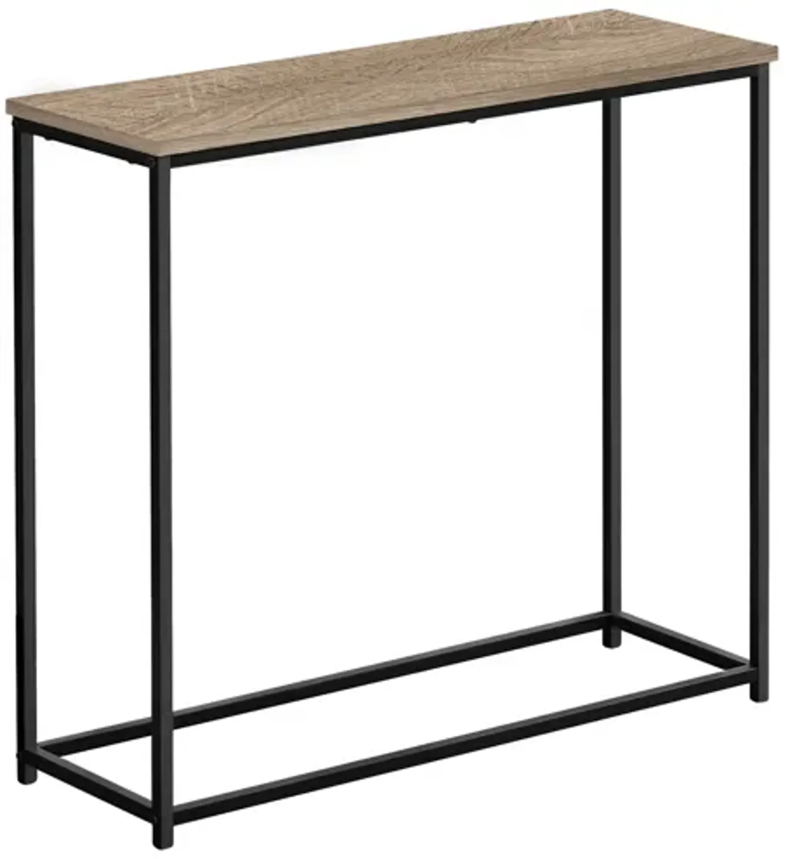 Black Metal Console Table with Taupe Top