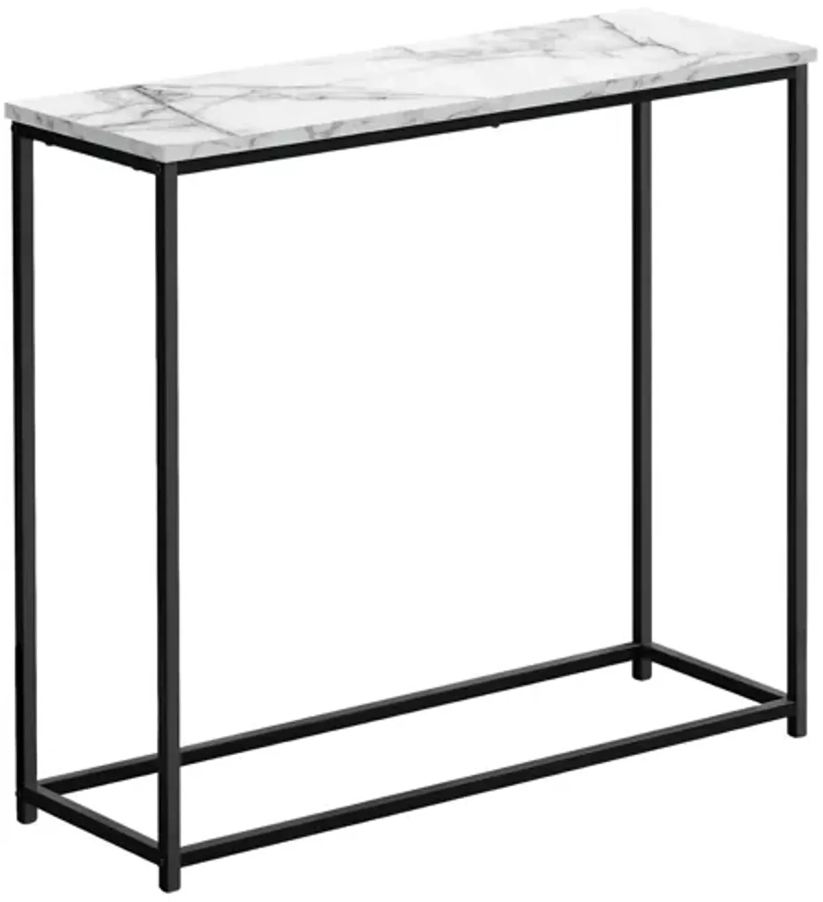 Metal Console Table with Marble Look Top