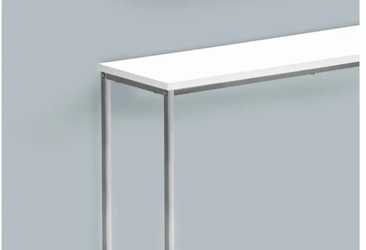 Metal Console Table with White Top