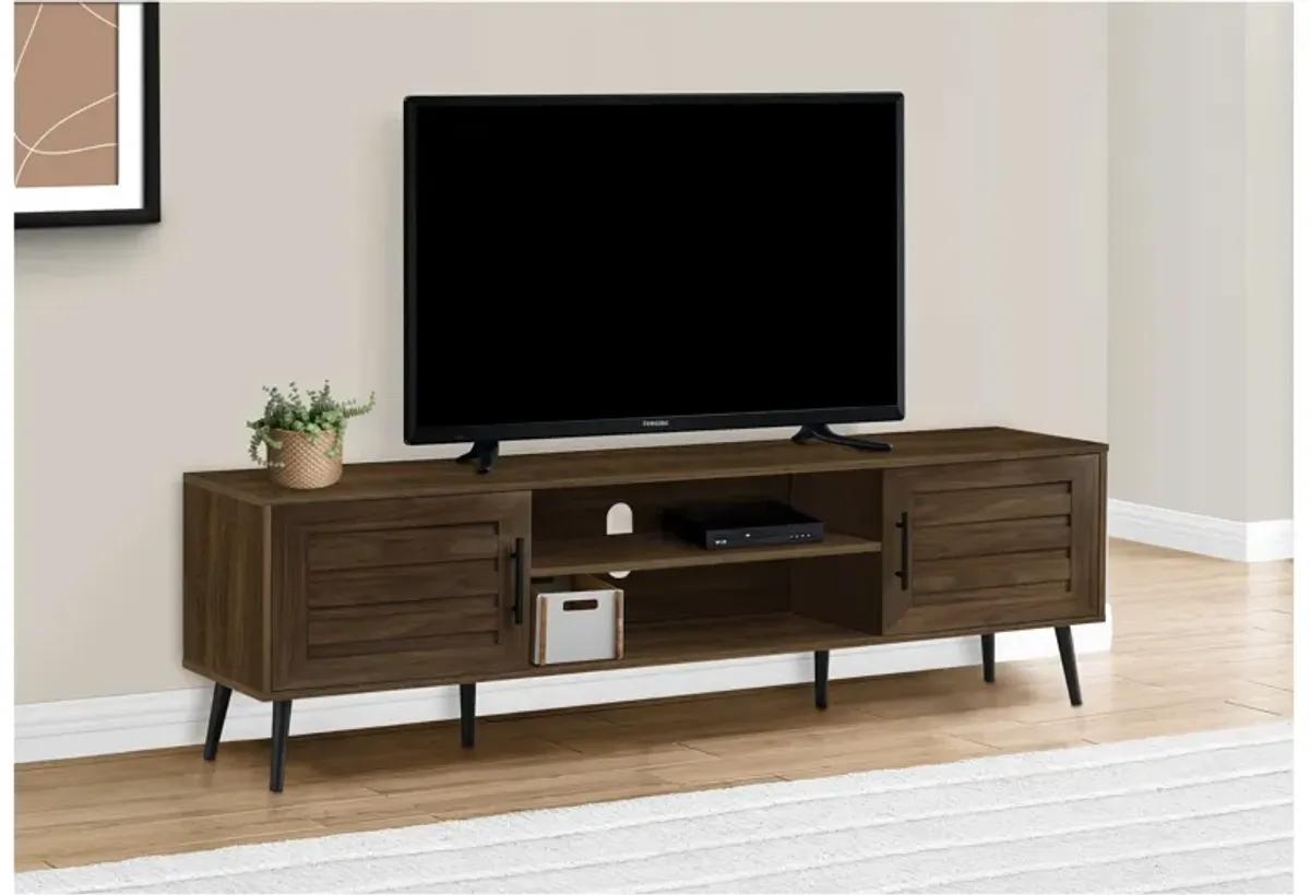 2-Door Brown Wood-Look TV Stand