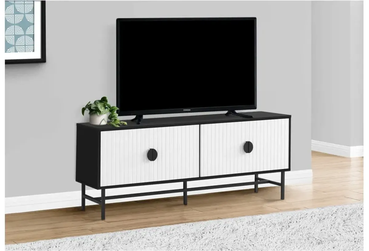 Black & White TV Storage Cabinet