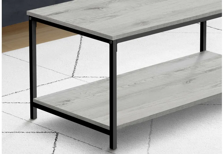 Grey 2-Tier Rectangular Coffee Table