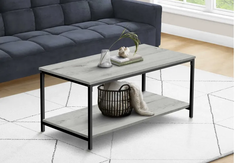 Grey 2-Tier Rectangular Coffee Table