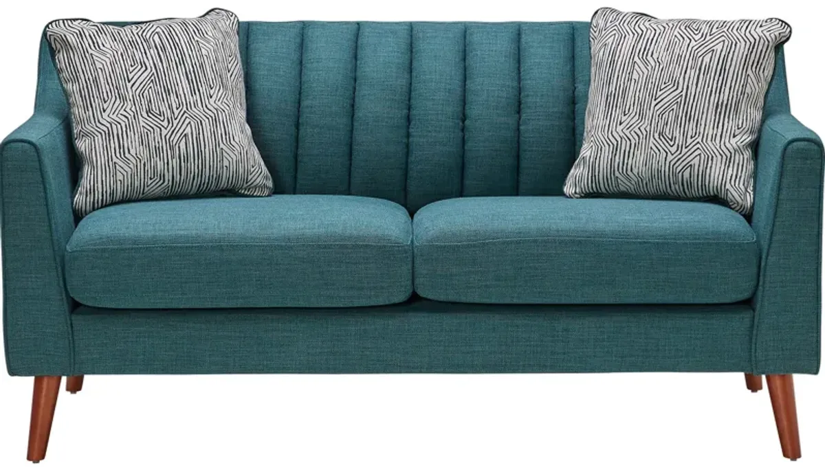 Jocelyn Teal Loveseat