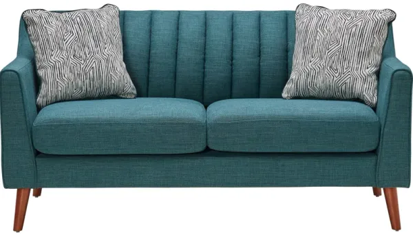 Jocelyn Teal Loveseat