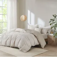 Dover 5 PC Organic Cotton Oversized Comforter Cover Set w/removable insert